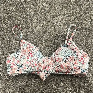 Floral Print Bikini Swim Top Large